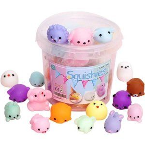 Squishies Squishy Toy 24pcs Party Favors for Kids Mochi Squishy Toy moji Kids